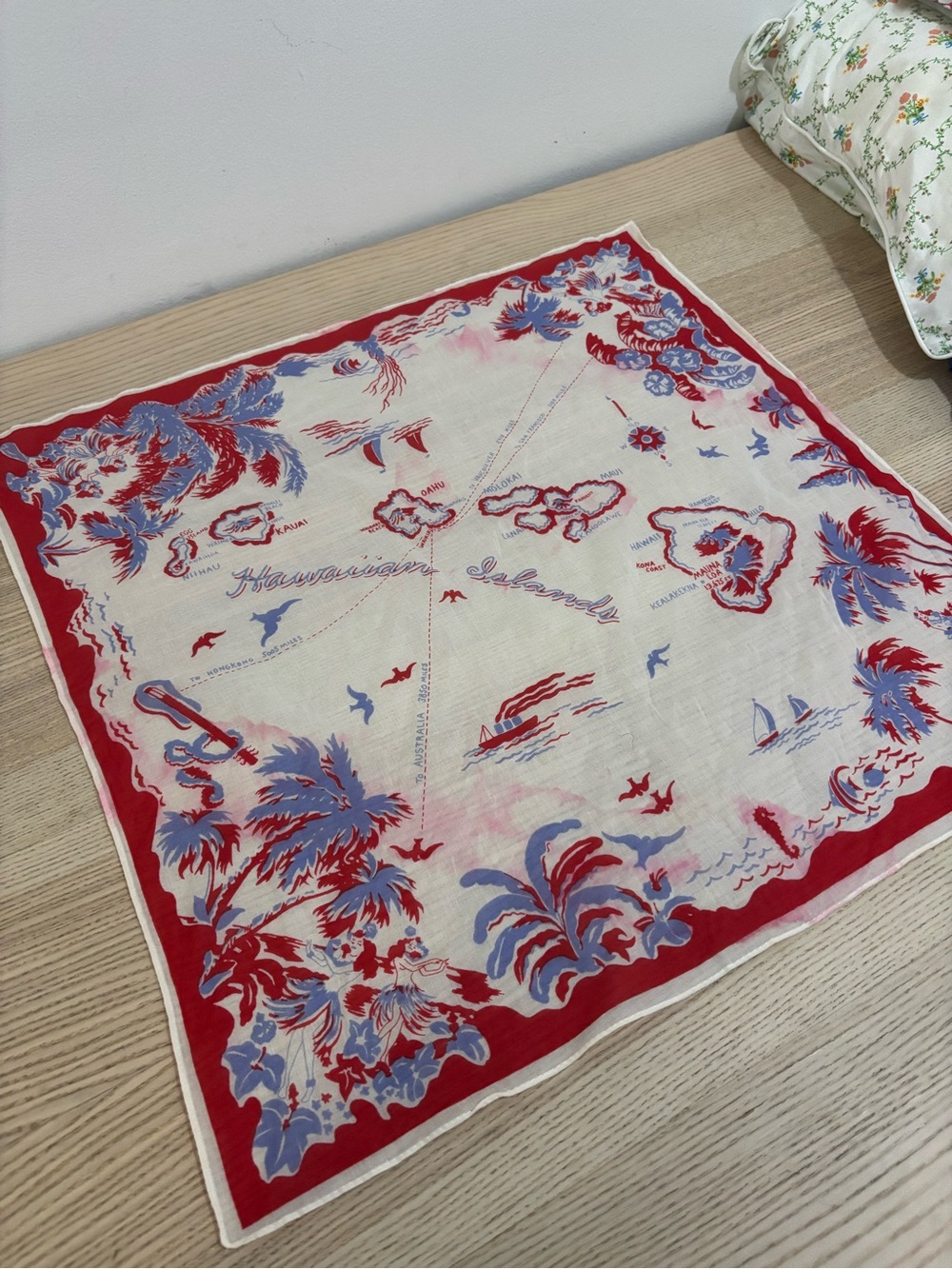 Madewell Hawaiian Islands Scenic Cotton Bandana Scarf